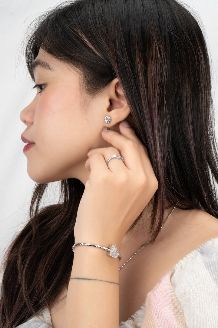 Vòng Tay Trái Tim Khắc Máy 3D Kiểu Ý 750 Bảo Tín K&K
