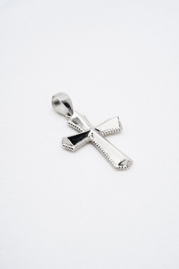 Mặt dây chuyền trắng thánh giá Bảo Tín K&K Vàng kiểu Ý 750