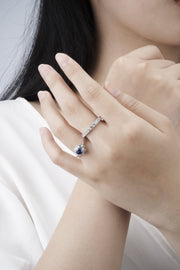 Nhẫn trắng 1 hàng tấm Bảo Tín K&K Vàng kiểu Ý 750 đính Đá cao cấp