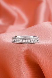 Nhẫn cưới nữ Bảo Tín K&K Vàng kiểu Ý 750 Precious