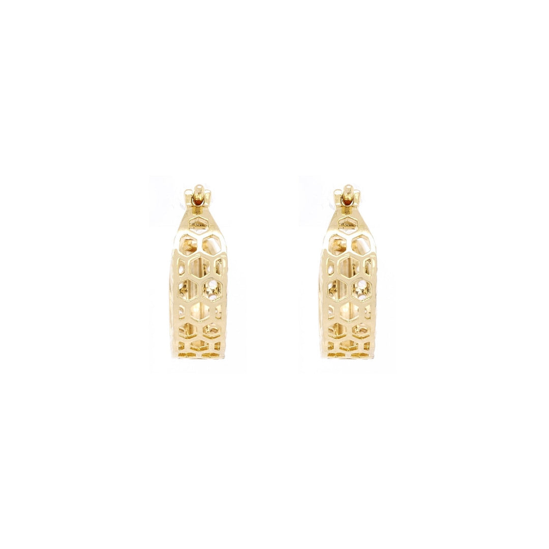 Bông tai vàng khoen Bảo Tín K&K Vàng 14K đính Đá cao cấp - Bảo Tín K&K