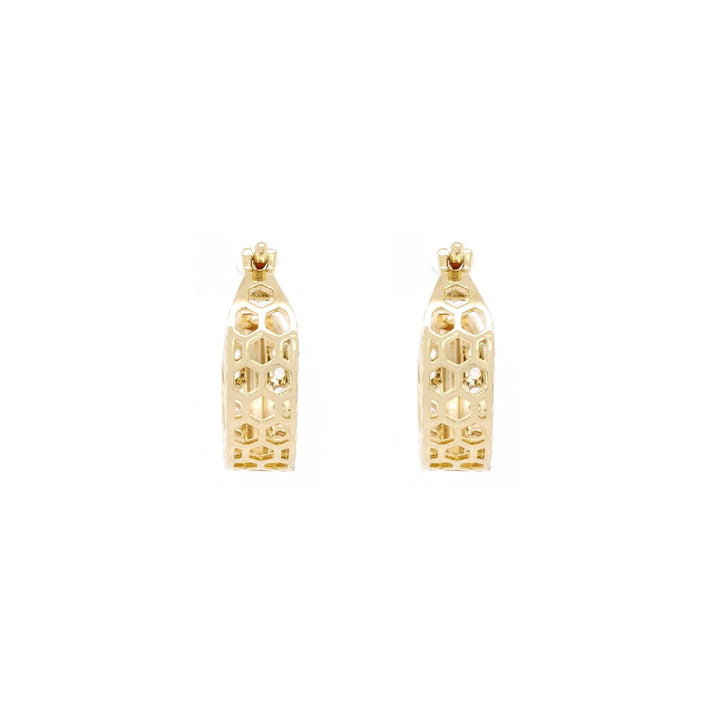 Bông tai vàng khoen Bảo Tín K&K Vàng 14K đính Đá cao cấp - Bảo Tín K&K