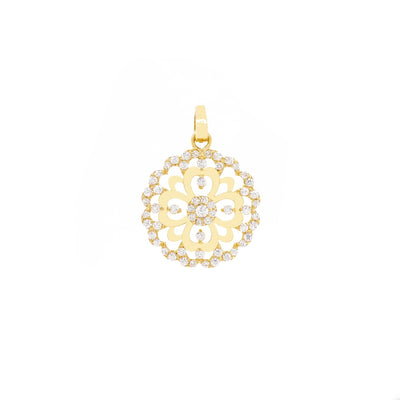 Mặt Hoa Cẩm Chướng Mini Đính Đá Cao Cấp Bảo Tín K&K Vàng 18K - Bảo Tín K&K