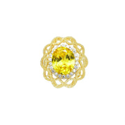 Nhẫn đá màu vàng Bảo Tín K&K Vàng 14K đính Đá màu - Bảo Tín K&K