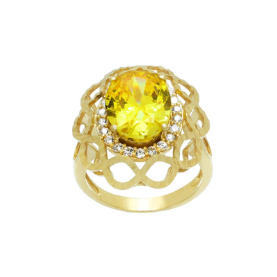 Nhẫn đá màu vàng Bảo Tín K&K Vàng 14K đính Đá màu - Bảo Tín K&K
