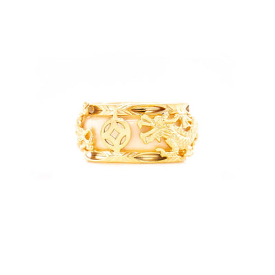 Nhẫn nam vàng rồng móc máy Bảo Tín K&K Vàng 18K đính Đá cao cấp - Bảo Tín K&K