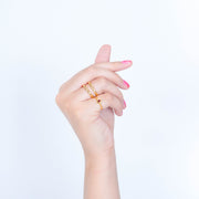 Nhẫn tim Bảo Tín K&K Vàng 18K đính Đá màu - Bảo Tín K&K