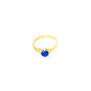 Nhẫn vàng đính hạt xanh ngọc - Bảo Tín K&K