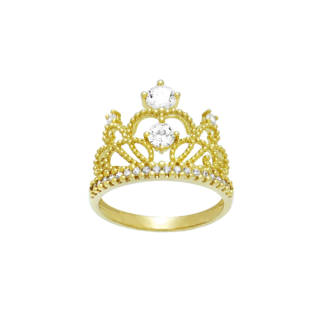 Nhẫn vương miện Bảo Tín K&K Vàng 14K đính Đá cao cấp - Bảo Tín K&K
